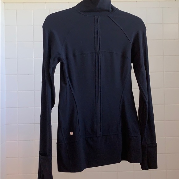 Lululemon Black Zip Up Jacket w/ breathable back - Picture 2 of 7